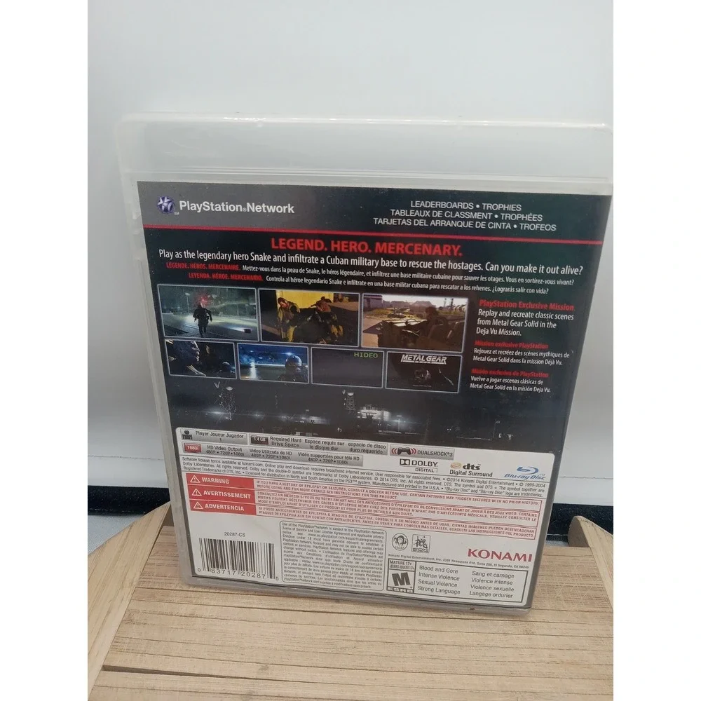METAL GEAR SOLID V: GROUND ZEROES‎ Playstation 3 PS3 Tested Wear On Case